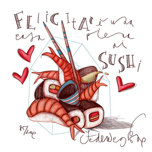 Felicità è, una casa piena di sushi