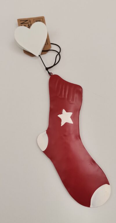 Calza in metallo con clip con stella