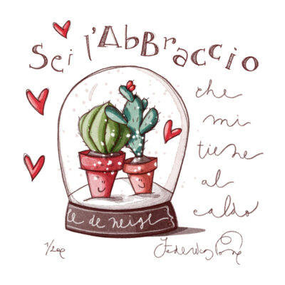 Sei l'abbraccio che mi tiene al caldo